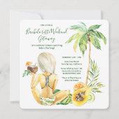 Blonde Bruid Bachelorette Strand Weekend Kaart (Voorkant)