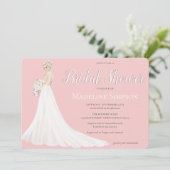 Blonde bruid trouwjurk Vrijgezellenfeest Kaart (Staand voorkant)