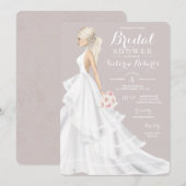 Blonde bruid trouwjurk Vrijgezellenfeest Kaart (Voorkant / Achterkant)