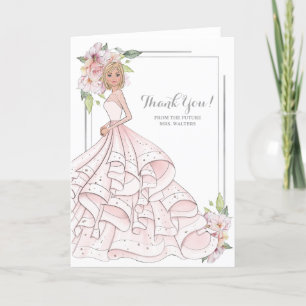 Blonde Bruid Vrijgezellenfeest Toekomst Mrs Bedankkaart