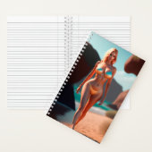 Blonde christina hendricks wandelend Notitieboek (Binnen)