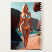 Blonde christina hendricks wandelend Notitieboek (Achterkant)