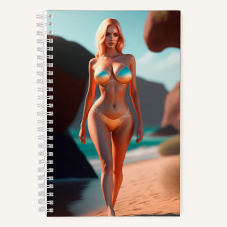 Blonde christina hendricks wandelend Notitieboek