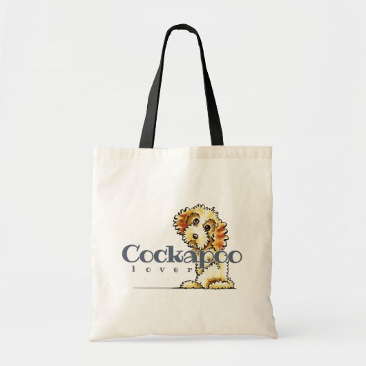 Blonde Cockapoo Lover Grote Canvas tas (Voorkant)