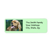 Blonde Cocker Spaniel Label (Voorkant)