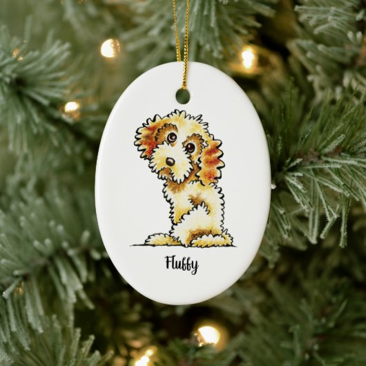 Blonde Cocker Spaniel Podle Mix op maat Keramisch Ornament (Boom)