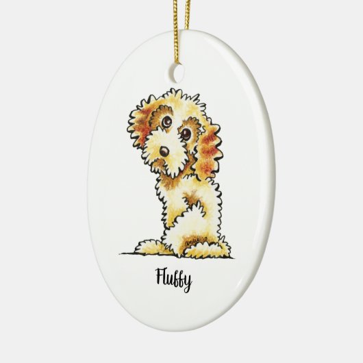 Blonde Cocker Spaniel Podle Mix op maat Keramisch Ornament (Links)