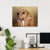 Blonde Cocker Spaniel Poster (Thuiskantoor)