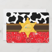 Blonde Cowboy Western Oude West Birthday Kaart (Achterkant)