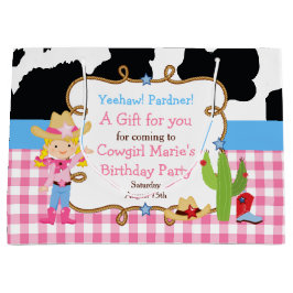 Blonde Cowgirl Western Dank je Groot Cadeauzakje