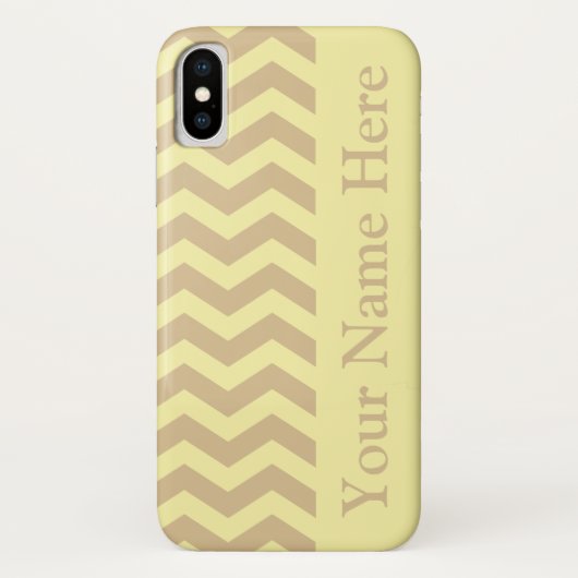 Blonde crème neutrale chevrons Case-Mate iPhone case (Achterkant)