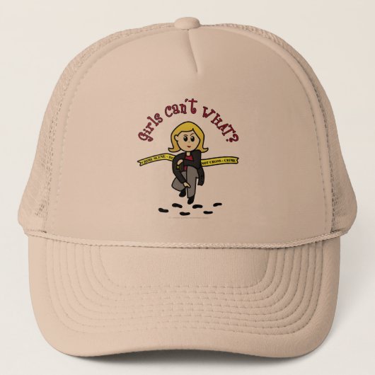 Blonde CSI Girl Trucker Pet (Voorkant)