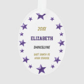 Blonde DanceLine Black & PurpleAcrylversiering Ornament (achterkant)