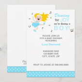 Blonde Dansend voor het leuke baby shower van de b Kaart (Voorkant / Achterkant)