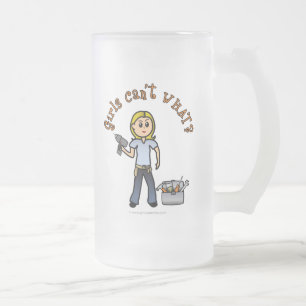 Blonde Do-it-Yourself Diva Matglas Bierpul