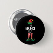 Blonde Elf bijpassende gezins Kerst Elf-feest Ronde Button 5,7 Cm (Voorkant /achterkant)