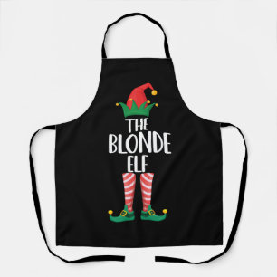 Blonde Elf bijpassende gezins Kerst Elf-feest Schort