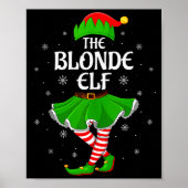 Blonde Elf Christmas Family Girls Women Elf Squad  Poster (Voorkant)