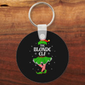 Blonde Elf Christmas Family Girls Women Elf Squad Sleutelhanger (Voorkant)