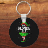 Blonde Elf Christmas Girls Women Elf Squad Xmas Fa Sleutelhanger (Voorkant)