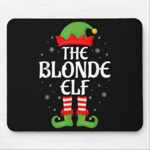 Blonde Elf Xmas Familie Matching Elf Squad Kerst Muismat