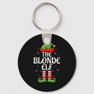 Blonde Elf Xmas Familie Matching Elf Squad Kerst Sleutelhanger