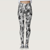 Blonde en Broke - Grijze zwarte Leggings van Camou (Voorkant)