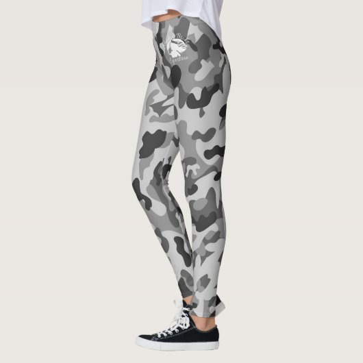 Blonde en Broke - Grijze zwarte Leggings van Camou (Links)