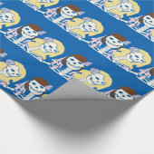 Blonde en Brunette Vrouw Skelet Couple Cadeaupapier (Hoek)