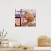 Blonde en de jaren '50 poster (Keuken)