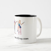 Blonde en grijze Mok (Voorkant rechts)