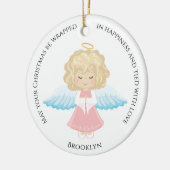 Blonde Engel Keramische Versiering Keramisch Ornament (Links)