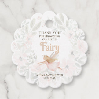 Blonde Fairy Baby shower Bedankt Bedankjes Labels