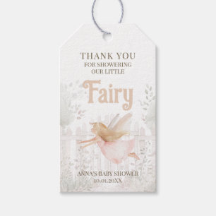 Blonde Fairy Baby shower Bedankt Cadeaulabel