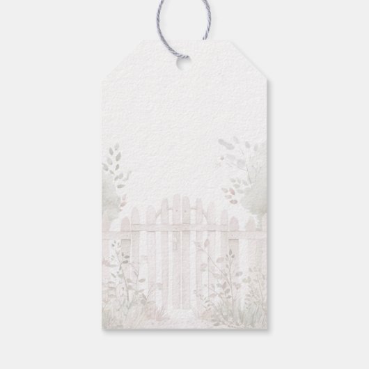 Blonde Fairy Baby shower Bedankt Cadeaulabel (Achterkant)