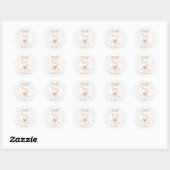 Blonde Fairy Baby shower Bedankt Ronde Sticker (Vel)