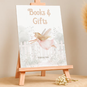 Blonde Fairy Baby shower Boeken voor Baby Table Si Poster