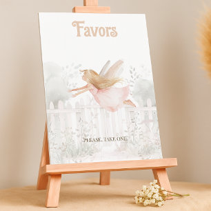 Blonde Fairy Baby shower Favorieten Tafelteken Poster