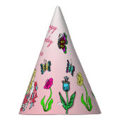 Blonde Fairy en Unicorn Birthday Pet Feesthoedjes (Rechts)