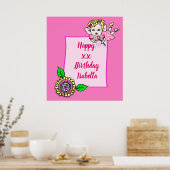 Blonde Fairy Girl Happy Birthday Poster (Keuken)