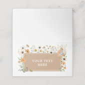 Blonde Fairy Herfst Wildflower Verjaardag Voedsel  Plaatskaartje (Buitenkant ongevouwen)