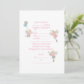 Blonde feeën verjaardagsuitnodiging kaart (Staand voorkant)