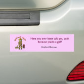Blonde Firefighter Girl Bumpersticker (Op auto)