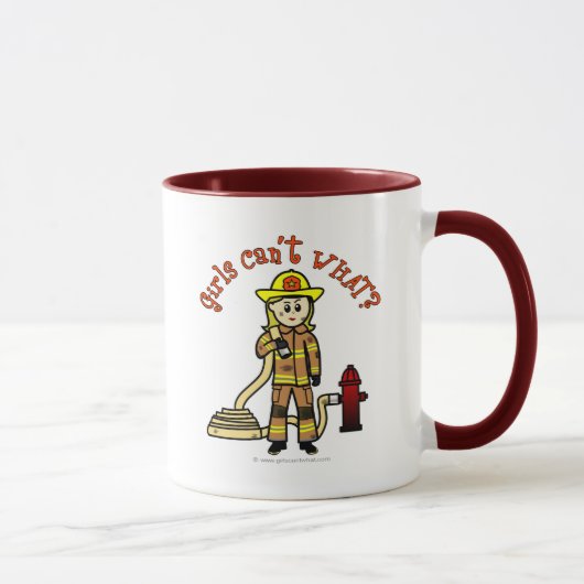Blonde Firefighter Girl Mok (Rechts)