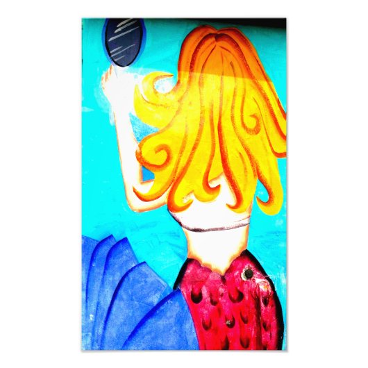 blonde foto van zeemeermin afdruk (Voorkant)