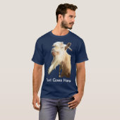 Blonde Geit Lange Baard Goofy Haar T-shirt (Voorkant volledig)