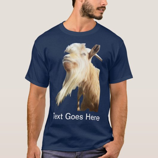 Blonde Geit Lange Baard Goofy Haar T-shirt (Voorkant)