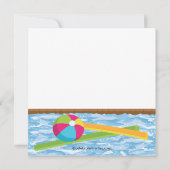 Blonde Girl Birthday Summer Pool Kaart (Achterkant)