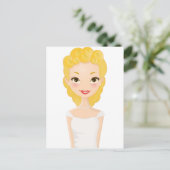 Blonde Girl Briefkaart (Staand voorkant)