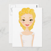 Blonde Girl Briefkaart (Voorkant / Achterkant)